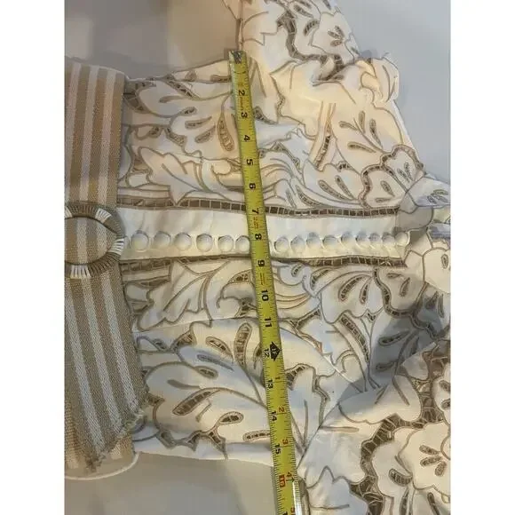 Zimmermann Edie Button Down Short Dress Embroidered Lace Mini Belted 0 US 4 - Picture 10 of 16